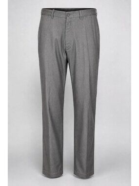 Haggar Cool 18 Mens 40 x 30 " Dress Pants Gray Classic Fit Flat Front